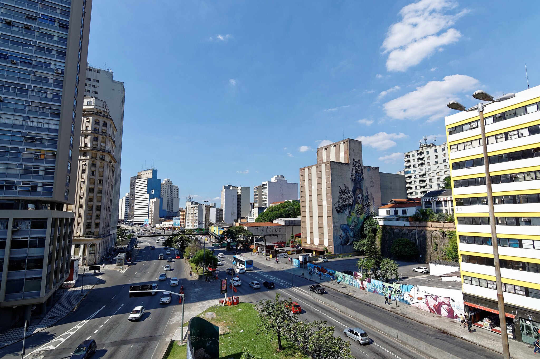 A street view of São Paulo, Brazil.