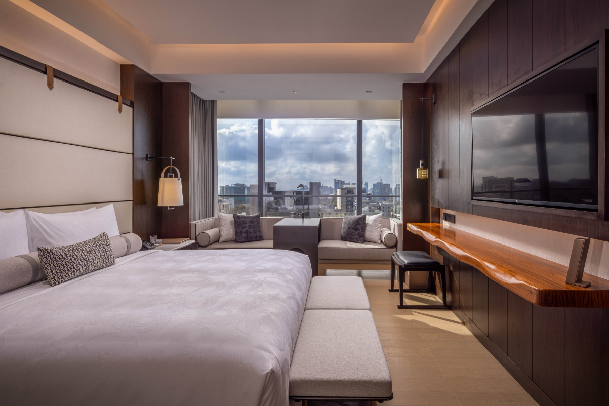 A guest room at JW Marriott Hotel Nairobi.