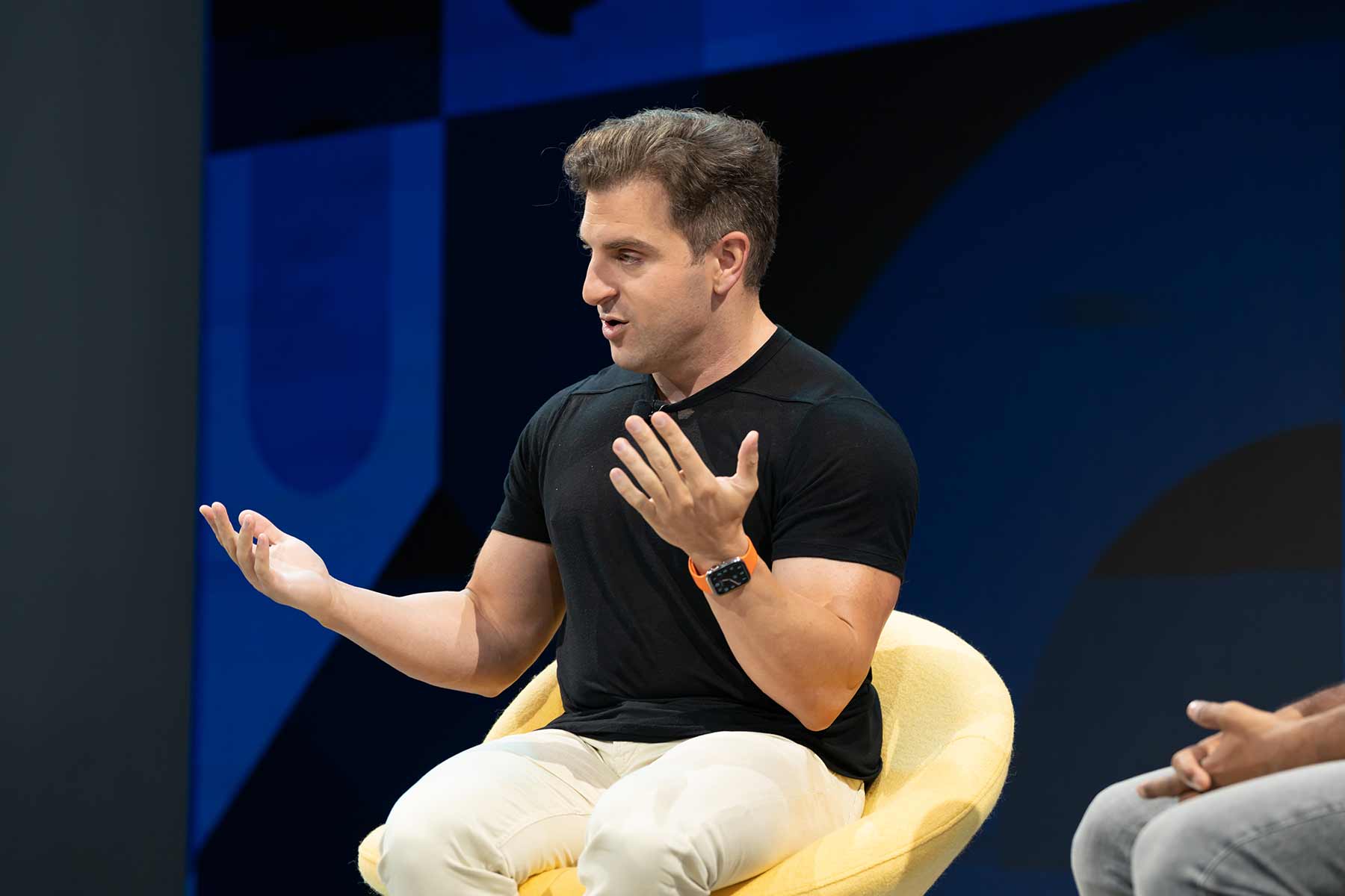 Airbnb CEO Brian Chesky at Skift Global Forum in September 2022. Source: Skift