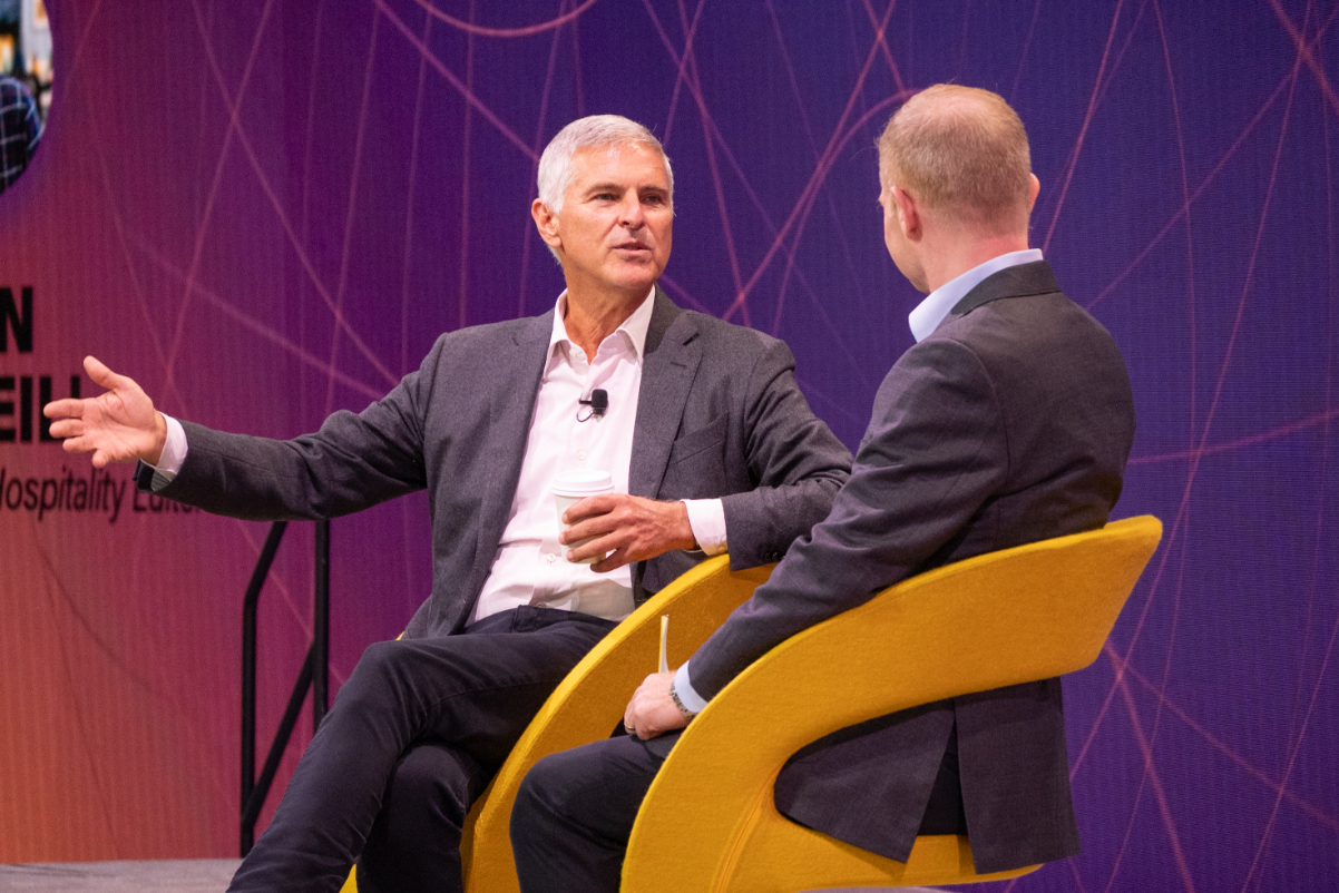 Hilton CEO Christopher Nassetta spoke on-stage at Skift Global Forum on September 26, 2023. 