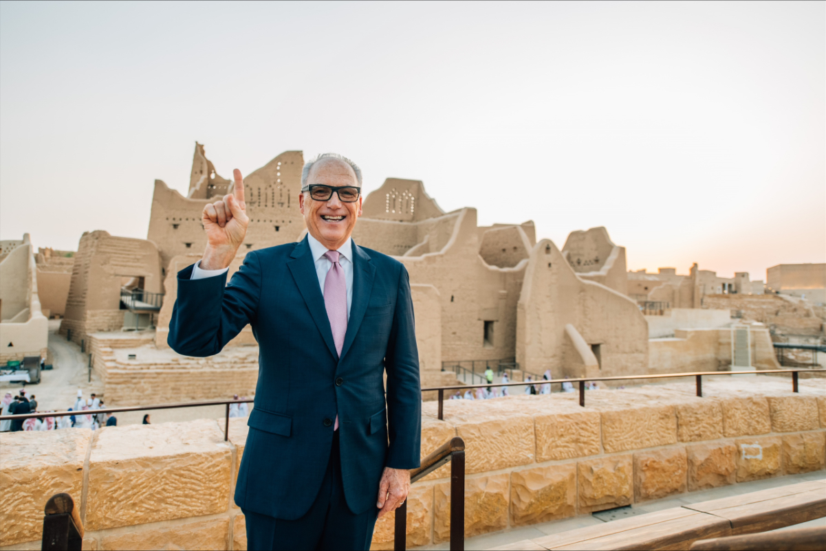 Jerry Inzerillo, the CEO of Diriyah Gate Development Authority, at At-Turaif site in ad-Dir'iyah, a UNESCO World Heritage Site, near Diriyah Gate that's near Riyadh, Saudi Arabia.