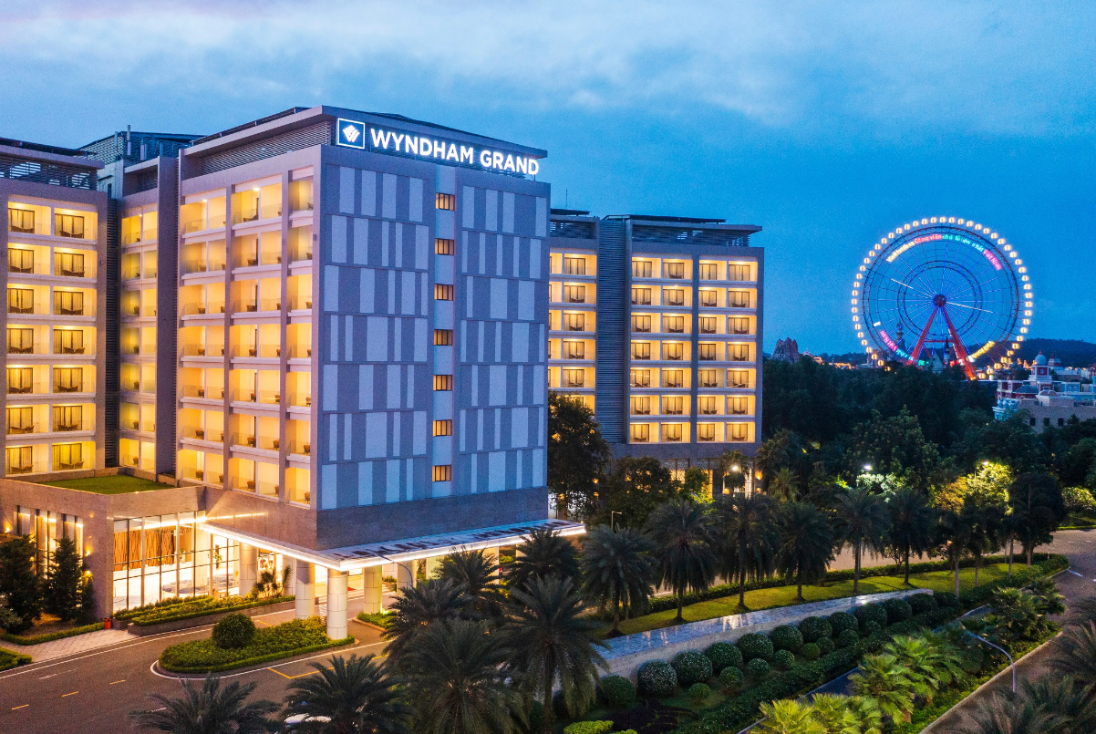 The exterior of the Wyndham Grand Phu Quoc in Vietnam.