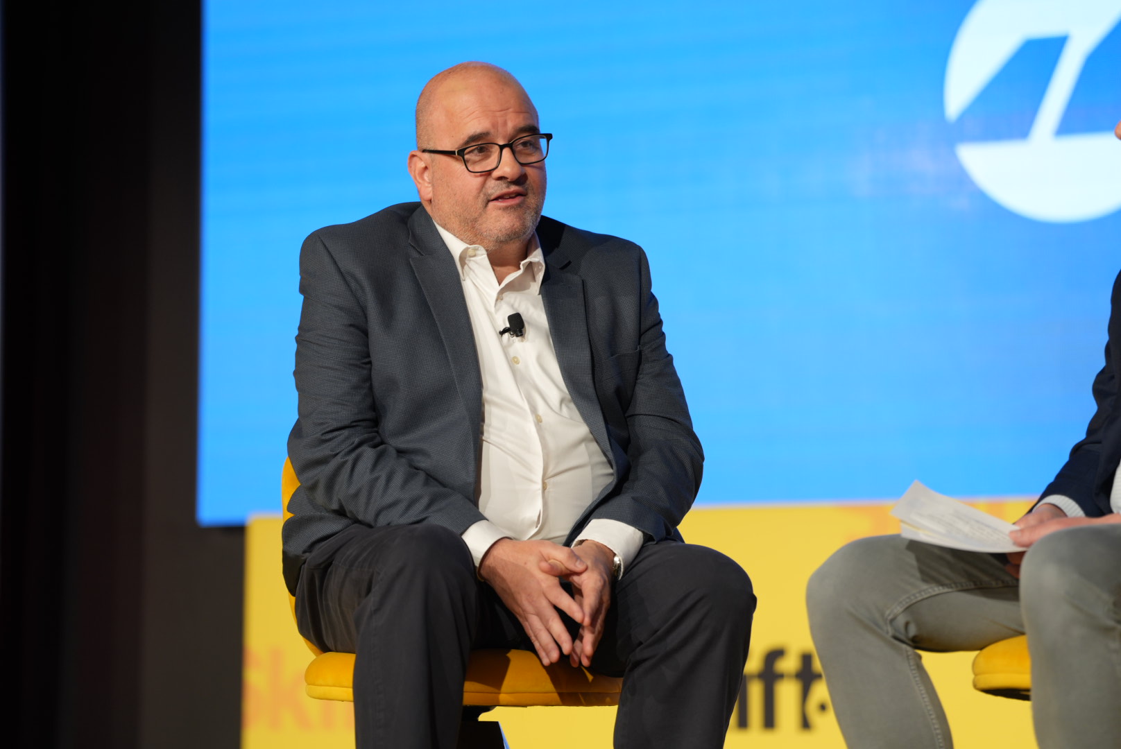 JetBlue President Marty St. George talked about what the airline is — and isn't — at Skift Aviation Forum in Dallas November 12, 2024. 