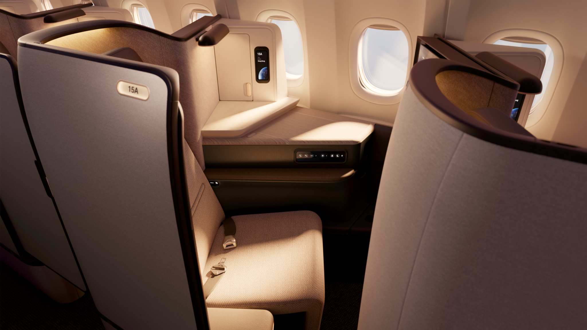 Cathay Pacific's new Aria business class cabin.